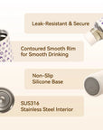 Close-up of 316 medical-grade stainless steel interior, corrosion-resistant and easy to clean.