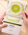 Retail box of Timebai coconut flavored jasmine green tea containing 8 individual UFO tea bag.