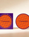 TimeBai classic round orange ceramic coaster, instant-dry dolomite stone mat.
