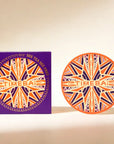 TimeBai orange UFO-style absorbent ceramic coaster.