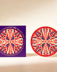 TimeBai red UFO-style absorbent ceramic coaster.
