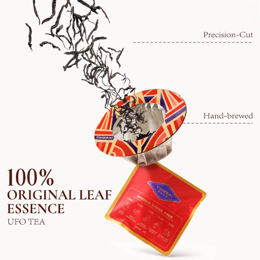 Timebai Ceylon High-Grown Black Tea Filter Bag with Loose Leaves and Individual Packaging