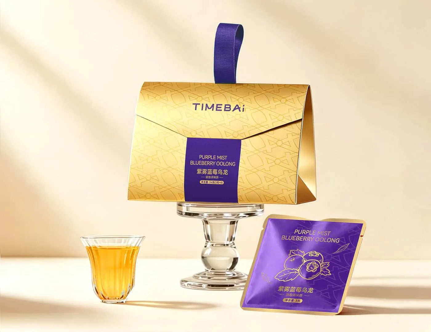 Best blueberry infused oolong tea with real fruit essence and light-roasted Fujian oolong tea.