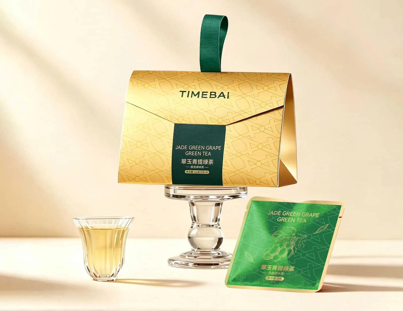 Best Shine Muscat flavored green tea with real fruit juice infusion by TimeBai.