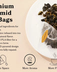  Blueberry Oolong Tea pyramid tea bag with whole-leaf China oolong tea
