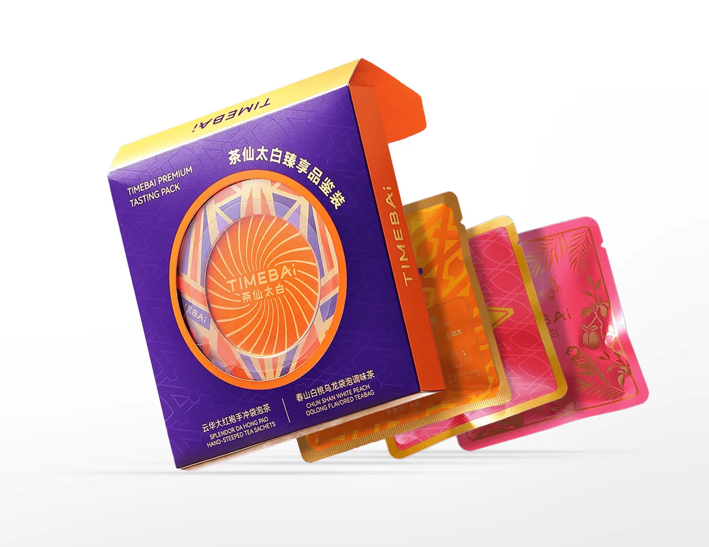 TimeBai UFO Tea Da Hong Pao + Peach Oolong Flavor Series sachets