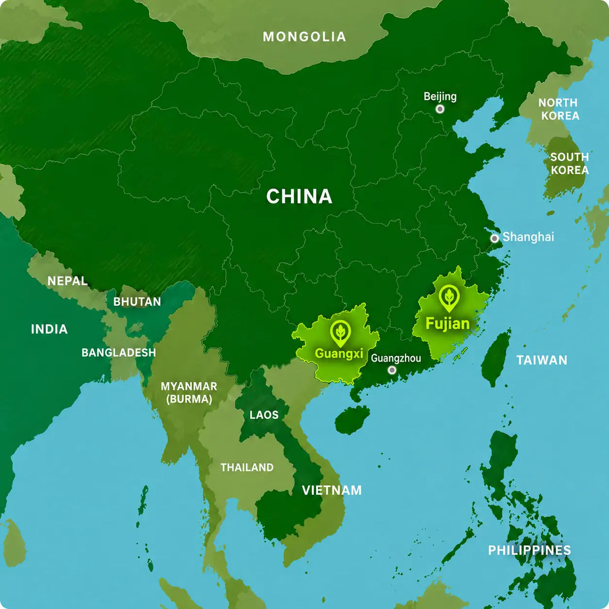 Fujian, Sichuan & Guangxi, China