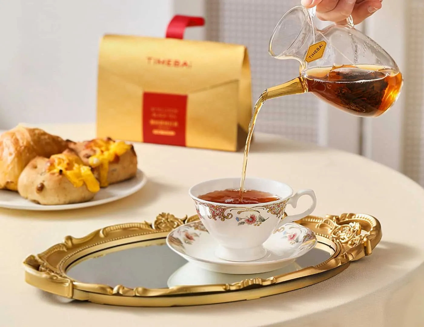 cold brew or hot brew lychee rose black tea for a refreshing sugar-free enjoyment.