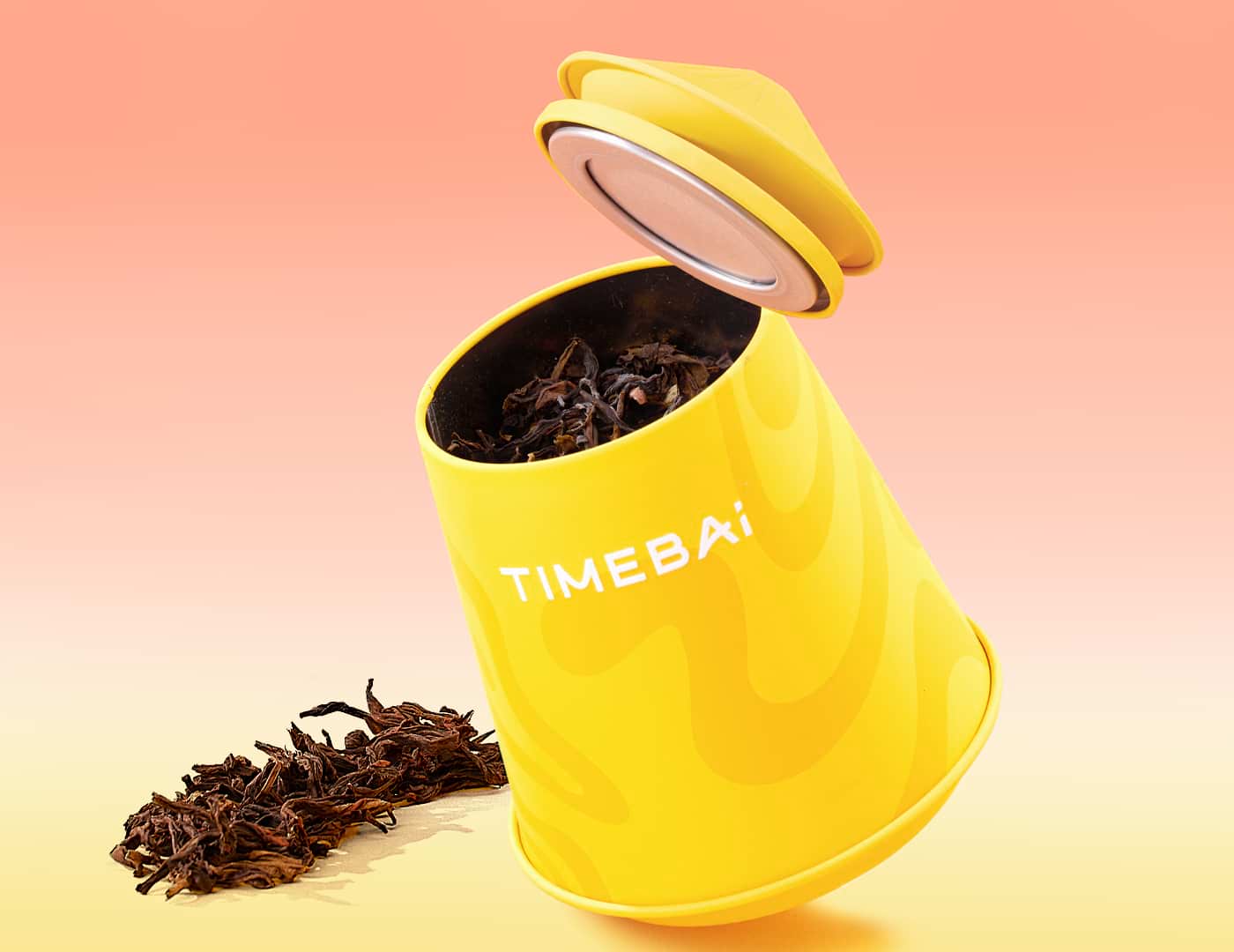 TimeBai Gardenia Dancong Oolong Tea packaging with 60g loose leaf tea in a tea tin.