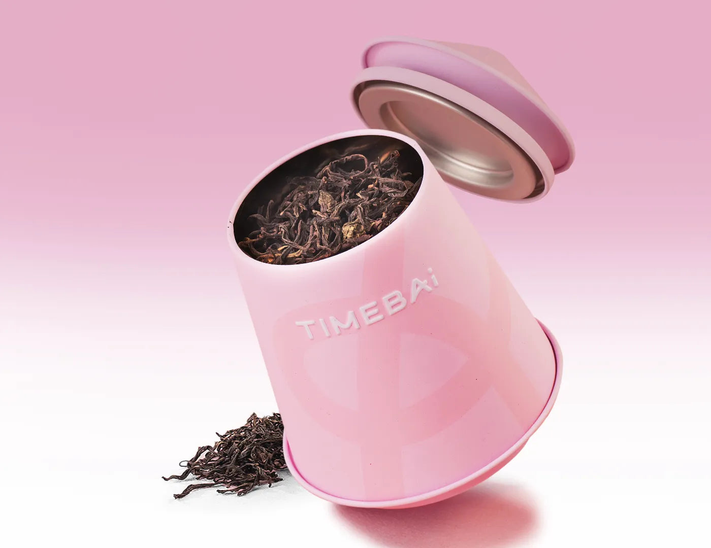 TimeBai Golden Peony Black Tea packaging with 80g loose leaf tea in a tea tin.