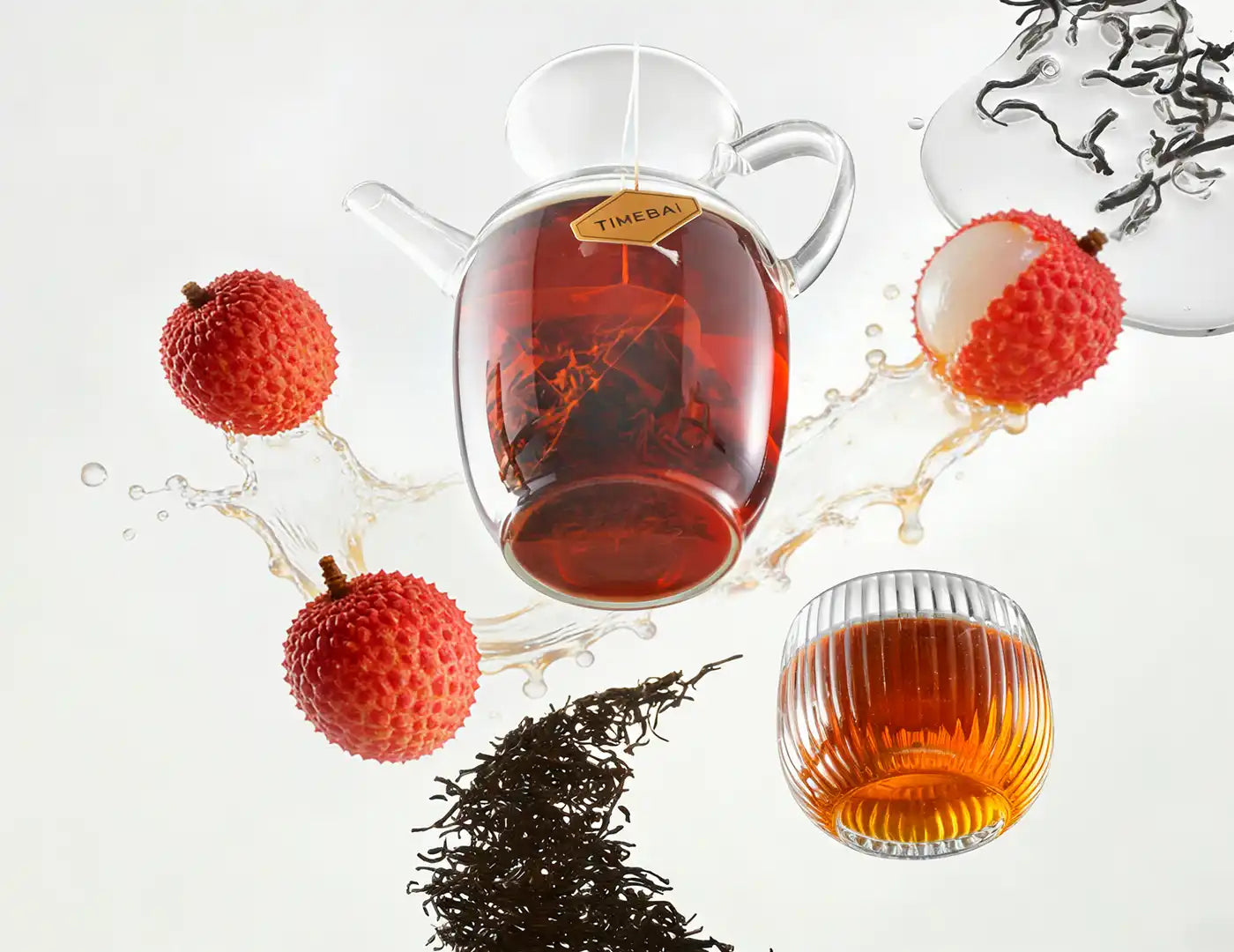 Natural lychee infused black tea made with real fruit juice, rose, and honeyed black tea.