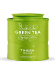 TimeBai Orchid Bi Luo Chun Green Tea packaging with 10 individually sealed sachets in a tea tin.
