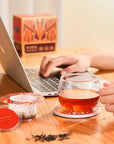 Portable Ceylon black tea for office focus and English breakfast style mindful breaks.