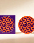TimeBai classic round purple ceramic coaster, instant-dry dolomite stone mat.