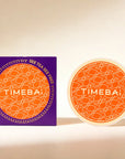 TimeBai classic round yellow ceramic coaster, instant-dry dolomite stone mat.