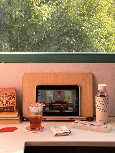 Lifestyle moment featuring TimeBai drip disc tea in calm environment