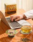 Portable Timebai Longjing tea for office desk and travel use.