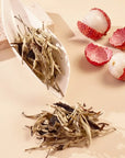 Lychee white tea with ingredients