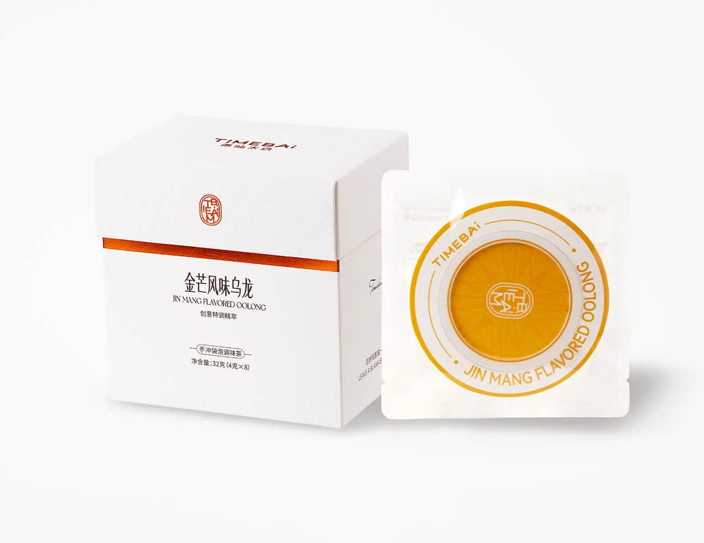 TimeBai mango flavored tea with UFO tea bags