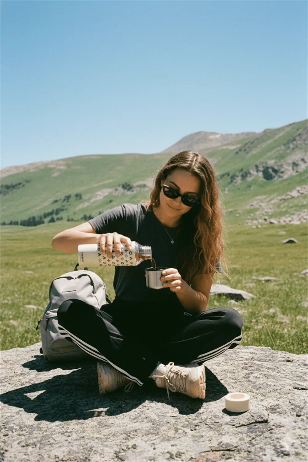 Outdoor tea moment with TimeBai