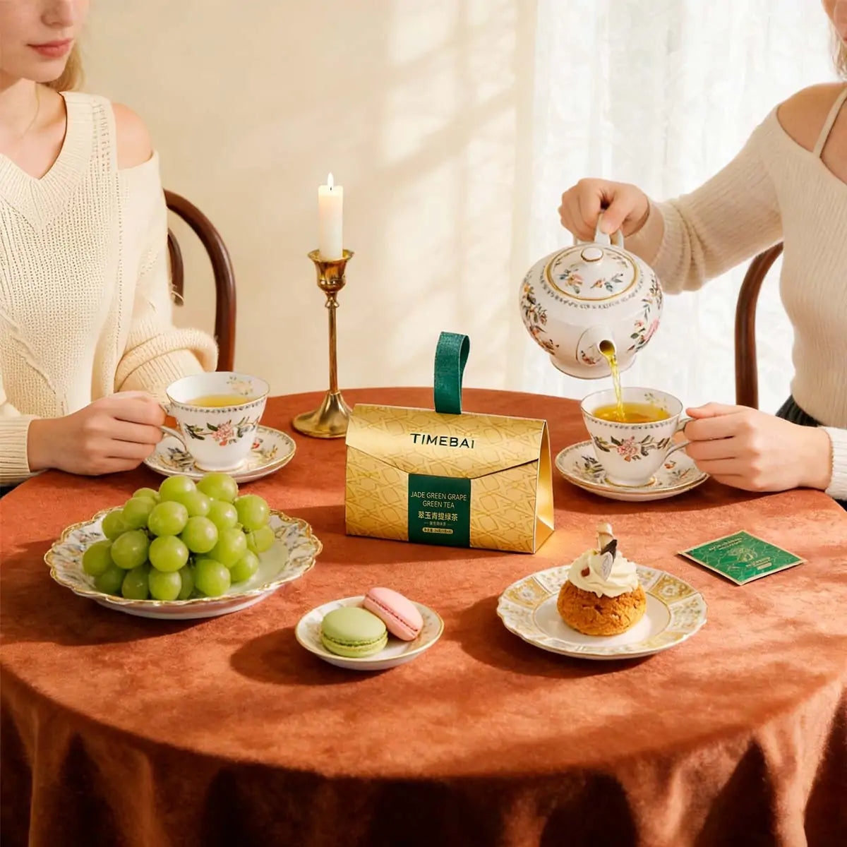 A modern tea ritual scene by TimeBai, designed for people who value calm and intention
