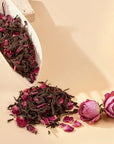 Twilight rose black tea with ingredients