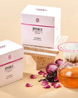 Twilight rose black tea product scene
