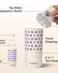 Transparent heat-resistant tea chamber allowing you to see the tea color and brewing process.